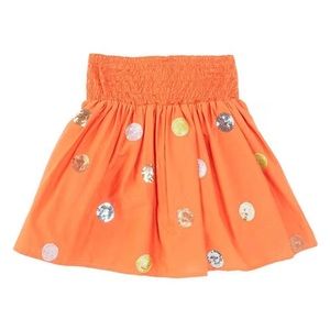 Peek Orange Skirt with Sequin Dots